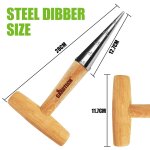 Asfasfq - plantoir à main traditionnel en acier inoxydable avec manche en bois léger Asfasfq - plantoir à main traditionnel en acier inoxydable avec manche en bois léger