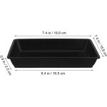 Asfasfq - plateau a plantes carr 12 pices, soucoupe de pot de fleurs en plastique noir, 18x18x2, 5cm, ...