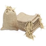 Asfasfq - pochon tissu 7x9cm sac en toile de jute 30 pices pochon dragees avec cordon sac toile de jute ...