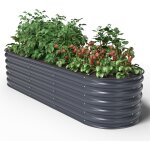 Asfasfq - potager surélevé en métal 200x60x43 cm - bac potager extérieur modulaire 6 - en - 1 - jardinière ... Asfasfq - potager surélevé en métal 200x60x43 cm - bac potager extérieur modulaire 6 - en - 1 - jardinière ...