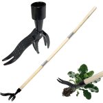 Asfasfq - qqdou outil de désherbage, arrache - racines de pissenlits de jardin avec 4 griffes en acier ... Asfasfq - qqdou outil de désherbage, arrache - racines de pissenlits de jardin avec 4 griffes en acier ...