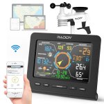 Asfasfq - raddy wf - 100c lite 13 - in - 1 station mto sans fil intrieure / extrieure avec temprature, ...