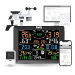 Asfasfq - raddy wf - 100c station mto avec capteur extrieur sans fil, thermomtre intrieur extrieur ...