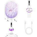 Asfasfq - raquette electrique anti - moustiques 4000v rechargeable - tapette electrique puissante pliable ...
