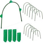Asfasfq - relaxdays arceau de serre tunnel, lot de 12, pour tunnel potager ou parterre surlev, 40 pinces, ...
