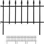 Asfasfq - relaxdays bordures de jardin, mtal, clture  planter, extrieur, 4 lments, style gothique, ...