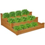 Asfasfq - relaxdays carré potager 3 niveaux, jardinière en escalier, hlp : 46x122x122 cm, sapin, parterre ... Asfasfq - relaxdays carré potager 3 niveaux, jardinière en escalier, hlp : 46x122x122 cm, sapin, parterre ...