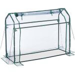 Asfasfq - relaxdays serre de jardin avec bche en pvc, porte enroulable, hxlxp : 92x124x42 cm, systme ...