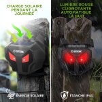 Asfasfq - rpulsif solaire contre les animaux sauvages tels que les ratons laveurs, les chevreuils, les ...
