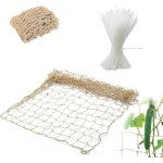 Asfasfq - rseau de plantes en jute 1m x 5mfilet pour plantes grimpantes avec 100 liens en nylon, grande ...