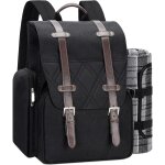 Asfasfq - sac  dos de pique - nique pour 4 personnes avec grand sac isotherme, panier de pique - nique ...