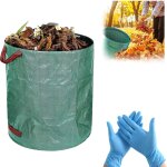 Asfasfq - sacs de jardin 120l pour dchets verts, poche  feuilles, contenant pour vgtaux, avec poignes, ...