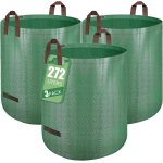 Asfasfq - sac jardinage dchets verts 3 x 272l autoportant - big bag avec poignes, etanche, pliable ...