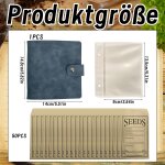 Asfasfq - sac de semences, 1 pochette en cuir bleu avec 2 anneaux et 50 sachets de semences, solution ... Asfasfq - sac de semences, 1 pochette en cuir bleu avec 2 anneaux et 50 sachets de semences, solution ...