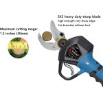 Asfasfq - scateur electrique sans fil, dc 21v ciseaux de jardinage professionnel, 2pcs 2ah batterie ...