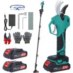 Asfasfq - scateurs electriques sans fil avec ecran - 2m perche tlescopique - 15 / 25 / 40mmrglage ...