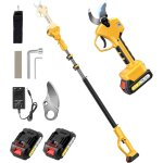Asfasfq - secateur electrique sans fil avec perche tlescopique de 250 cm, taille d'ouverture de 2 * ...