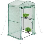 Asfasfq - serre, hxlxp : 185x125x95 cm, tente de culture avec tagre, jardin d'hiver, fer et pe, fermeture ...