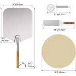 Asfasfq - set d'ustensiles pour pizza au barbecue, comprend pelle à pizza, pierre à pizza, roulette pizza ... Asfasfq - set d'ustensiles pour pizza au barbecue, comprend pelle à pizza, pierre à pizza, roulette pizza ...