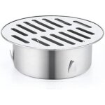 Asfasfq - siphon de sol rond en acier inoxydable, grille de goutte, filtre anti - encrassement, outils ...