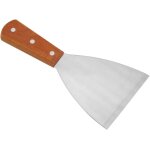 Asfasfq - spatule de barbecue flipper, spatule en acier inoxydable avec manche en bois spatule  griller ...