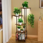 Asfasfq - support plantes avec lampes de croissance - 5 niveaux porte plante interieur, 112cm etagre ...