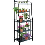 Asfasfq - support de plante en métal à 5 niveaux, pot de fleur etagère de rangement avec 10 crochetsde, ... Asfasfq - support de plante en métal à 5 niveaux, pot de fleur etagère de rangement avec 10 crochetsde, ...