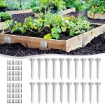 Asfasfq - supports de traverses de chemin de fer, ensemble de 20 supports de bordure de jardin supports ...