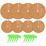 Asfasfq - tapis de coco plantes disque, 8pcs tapis de paillage en fibre, 4pcs 20cm + 4pcs 30cm, tapis ...