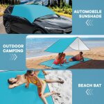 Asfasfq - tapis de plage, 210 x 200 cm couverture de plage, imperméable anti sable natte de plage, portable ... Asfasfq - tapis de plage, 210 x 200 cm couverture de plage, imperméable anti sable natte de plage, portable ...