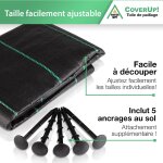 Asfasfq - toile de paillage, gotextile 2m x 5m = 10m ¿ toile anti - mauvaises herbes, toile de jardin ...