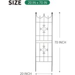 Asfasfq - treillis jardin fer set de 1 clture plante grimpante grille fleurs arceau rosier 180 x 50 ...