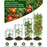 Asfasfq - tuteur tomate, 3pcs cage  tomates support 130cm treillis plante grimpante exterieur oblisque ...