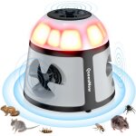 Asfasfq - ultrason souris et rats 360, 4 modes rpulsif souris avec lumire clignotante, 600 m rpulsifs ...