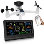 Asfasfq - urageuxy station mto sans fil 7 - en - 1 : anmomtre, pluviomtre, uv, temprature int / ...