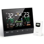 Asfasfq - uzoli station mto sans fil avec capteur thermomtre hygromtre intrieur extrieur horloge ...