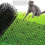 Asfasfq - xflyp anti - chat avec pointes, 400 x 30cm empcher les animaux de s'approcher avec 16 piquets ...