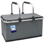 Asfasfq - xiaozhifu panier pique nique pliable 30l, grand panier de courses isotherme, panier pique - ...