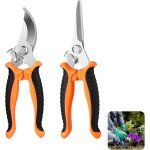 Asfasfq - xsybegdlk lot de 2 scateurs de jardin, scateurs pour plantes, roses et pour des coupes nettes ...
