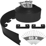 Asfasfq - yeebeca bordure de jardin flexible, 10cm hauteur 20m longueur kit de bordure jardin exterieur ...