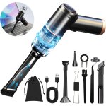 Aspirateur  main 2 en 1, aspirateur sans fil mini aspirateur  forte aspiration, soufflette air comprim, ...