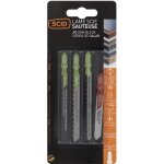 Assortiment 4 lames de scie sauteuse accroche en t scid - chrome vanadium et hss