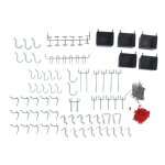 Assortiment de crochets pour panneau perfor, 114 pices, kit d'organisation de rangement d'outils pour ...