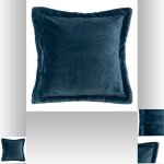 Atmosphera coussin en flanelle cuddly bleu �g�en - 53 x 53 cm