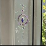 Attrape - soleil en verre  prisme en cristal, attrape - lumire, fabrication d'arc - en - ciel, pendentif ...