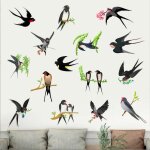 Autocollants anti - collision pour baies vitr�es (oiseaux) - aqsacokiya - evitent les chocs d'oiseaux ...