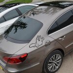Autocollant color chat mignon voiture, 2 pices, autocollant mural fentre ordinateur portable rservoir ...