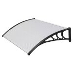 Auvent l100 x p80 cm plaque en polycarbonate alvolaire satin extrieur p132704