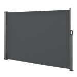 Auvent latéral brise - soleil baldaquin garde - vue pare - soleil métal et polyester 160 x 300 cm gris ... Auvent latéral brise - soleil baldaquin garde - vue pare - soleil métal et polyester 160 x 300 cm gris ...
