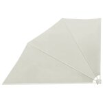 Auvent latral pliable de balcon crme 160 x 240 cm